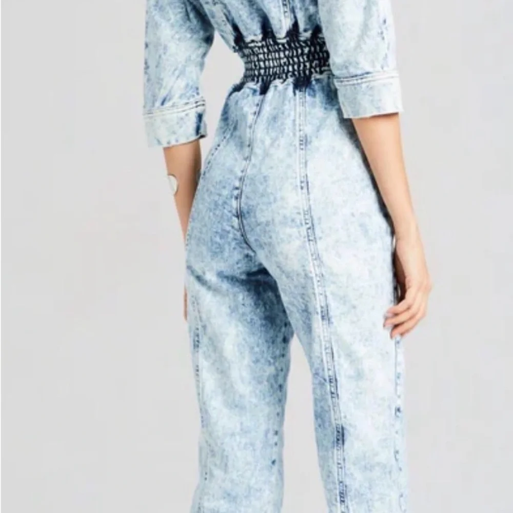 Retrofete Eti Blue Denim Jumpsuit - Picture 3 of 8